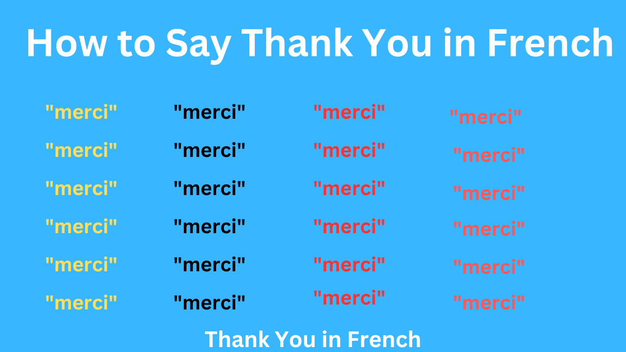 How to Say Thank You in French