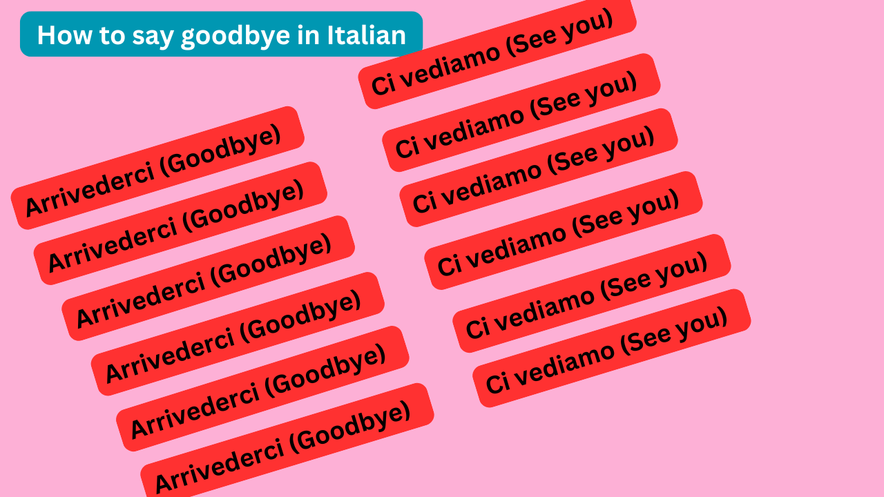 How to Say Goodbye in Italian