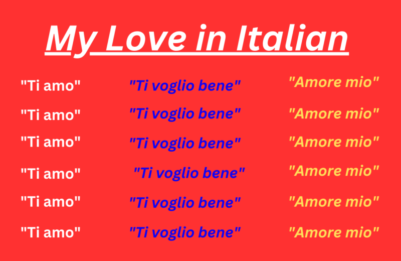 My Love in Italian