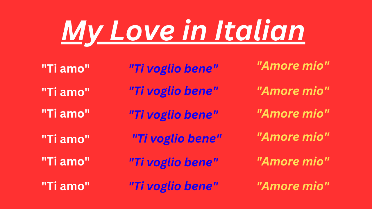 My Love in Italian