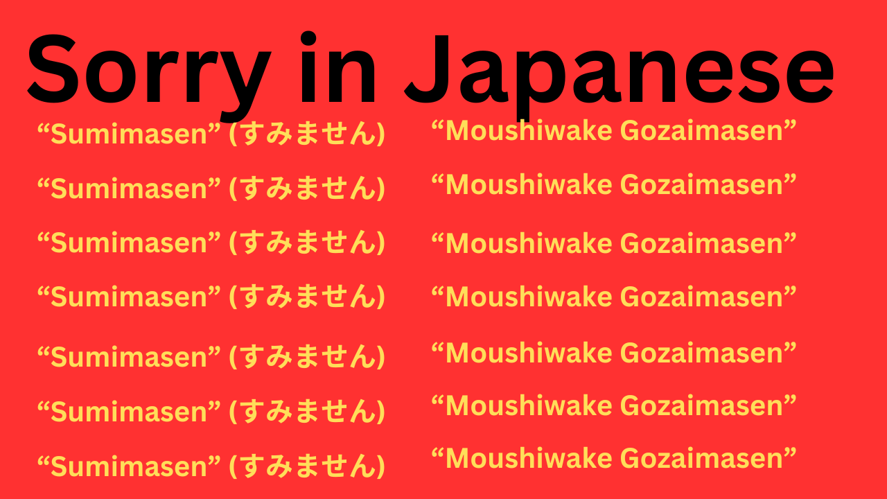 Sorry in Japanese