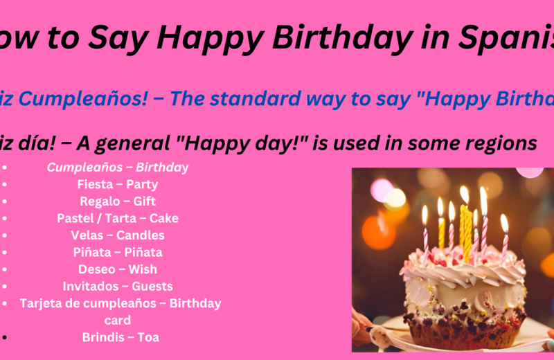 How to Say Happy Birthday in Spanish