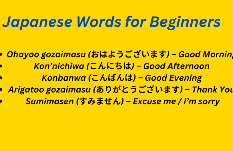 Japanese Words for Beginners