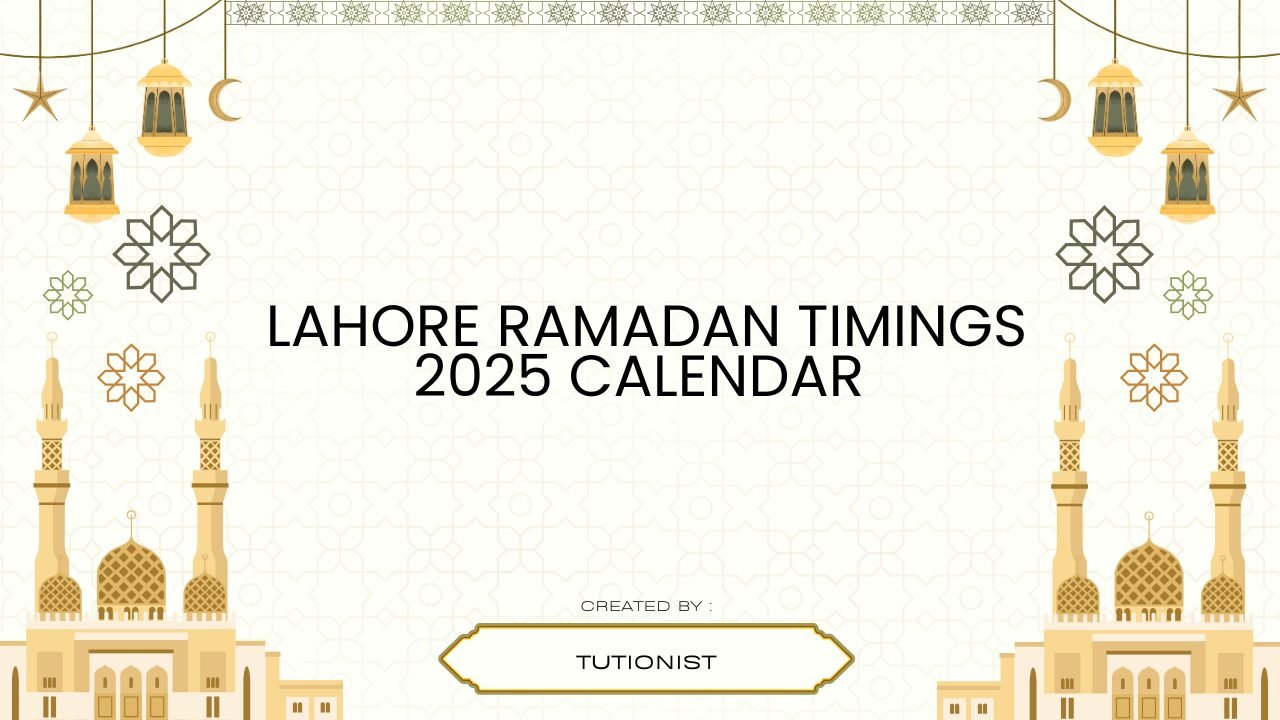 Lahore Ramadan Timings 2025 Calendar