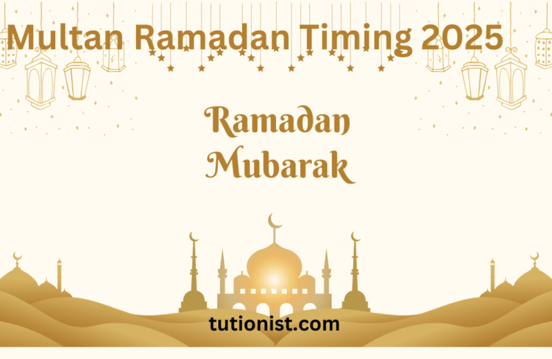 Multan Ramadan Timing 2025