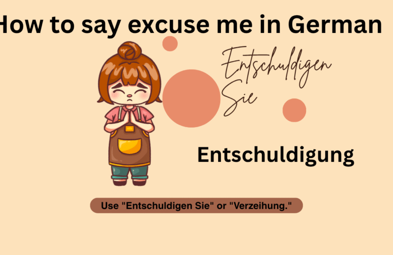 How to say excuse me in German