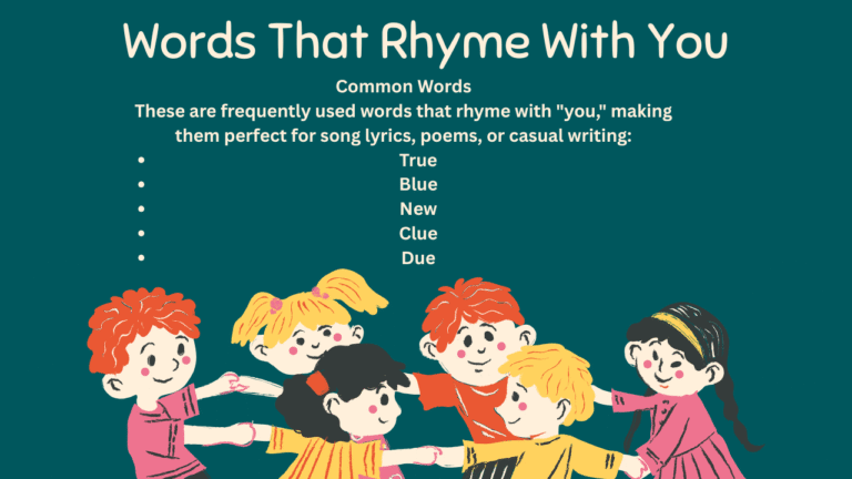 Words That Rhyme With You