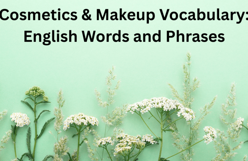 Cosmetics & Makeup Vocabulary English Words and Phrases