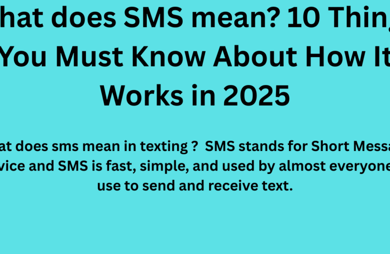 What does SMS mean